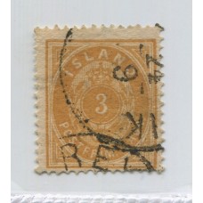 ISLANDIA 1882 Yv. 12A ESTAMPILLA DENTADO 14 x13 1/2 USADA 17,50 EUROS